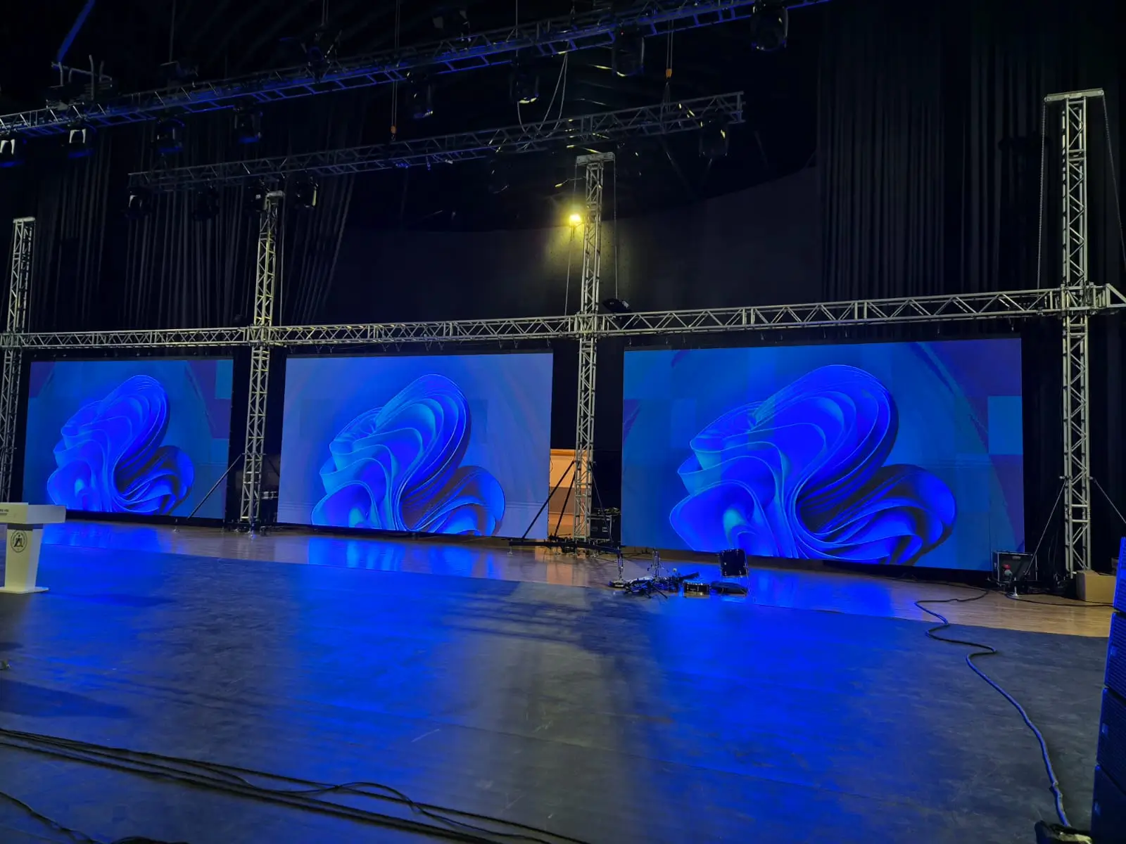 Conference event — professional stage and LED screen installation