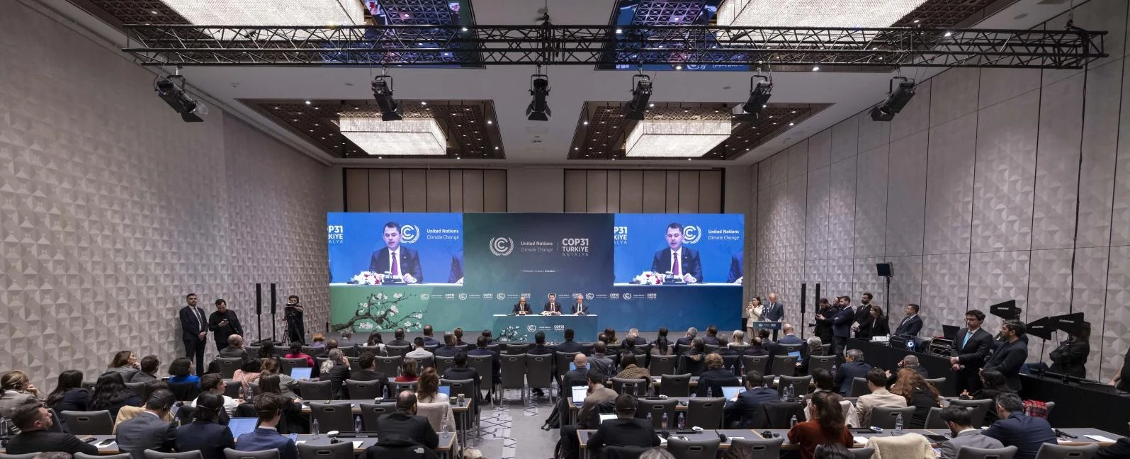 Large conference hall corporate event and networking organization