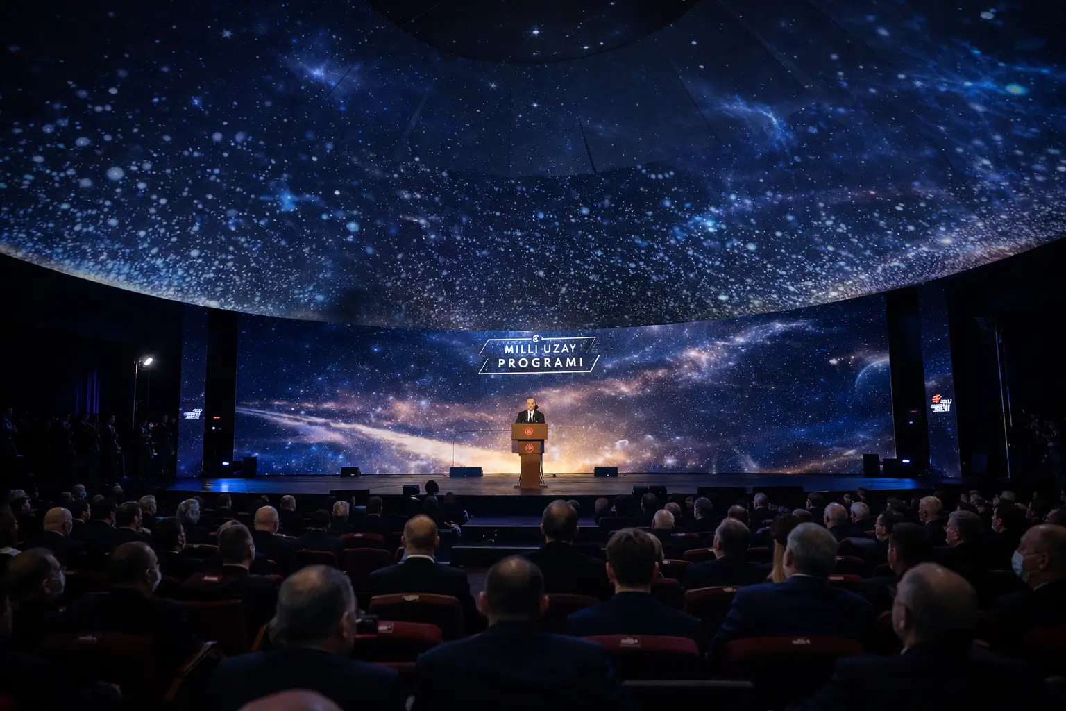 National Space Program Launch podium stage and scaffolding infrastructure