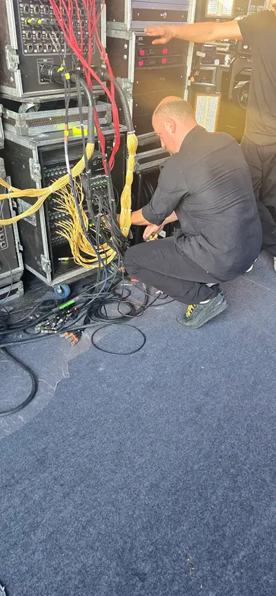 Sıfır Atık Festivali backstage patch, kablolama ve sinyal dağıtımı teknik çalışması